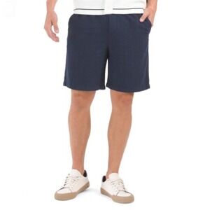 NWT New Porter & Ash‎ Navy Blue Linen Blend Drawstring Shorts Men's Size S